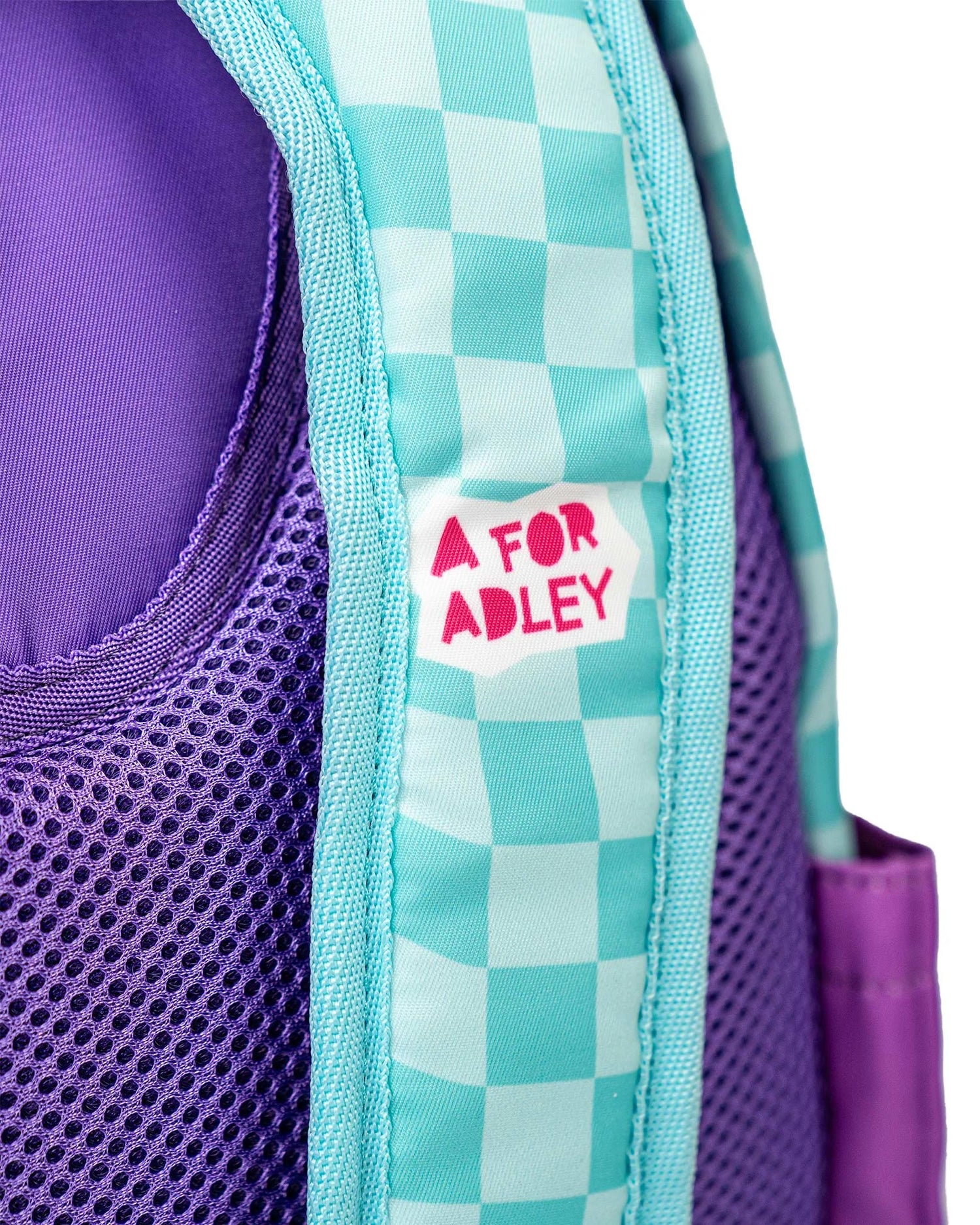 Adley's Retro Checkered Backpack (w/velcro patches)