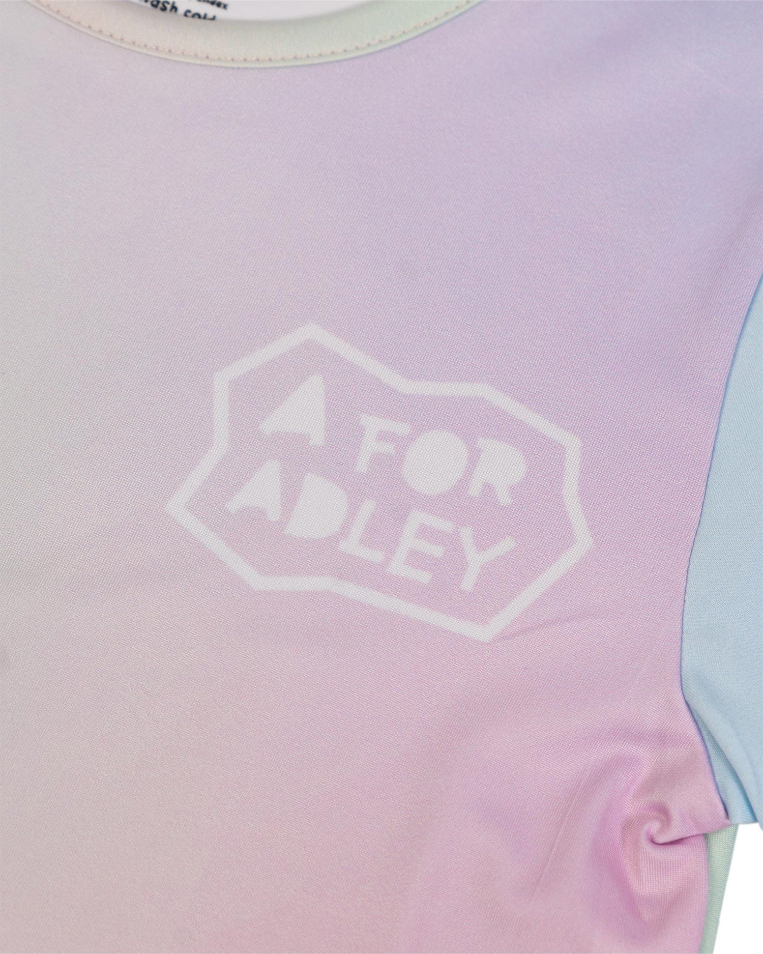 A for Adley Rainbow Sherbet Cutout Tee