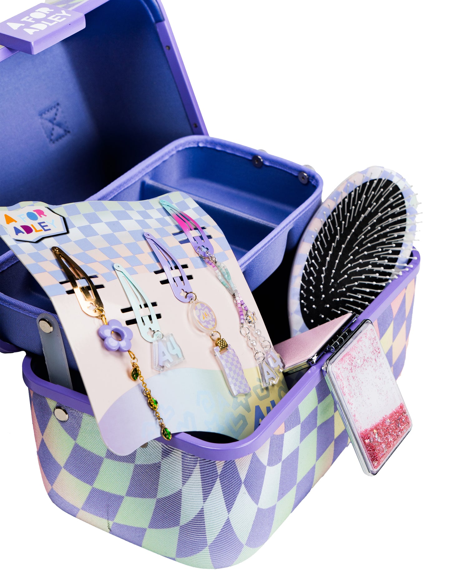 Adley's Checkered Hair Case