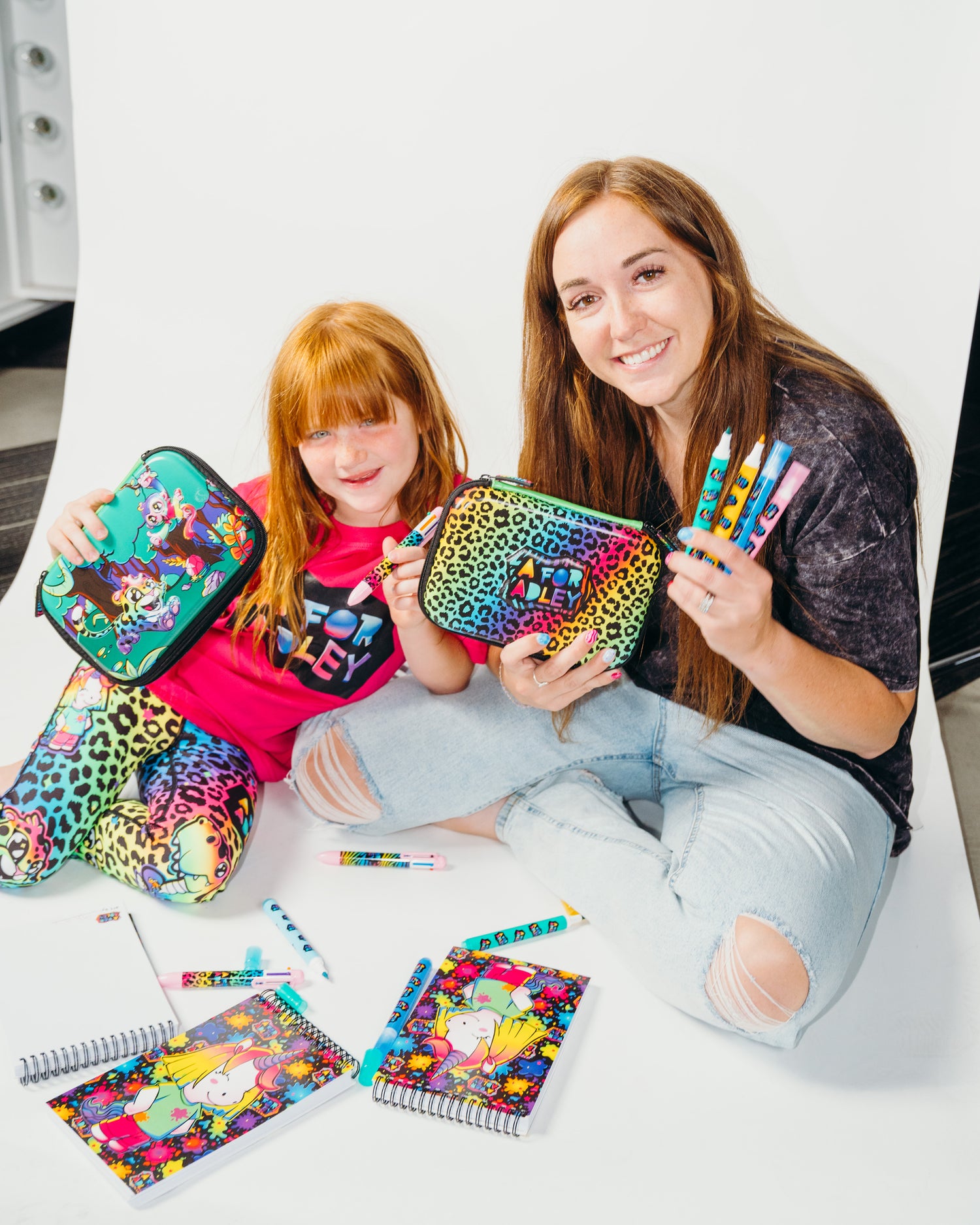 Adley's Neon Rainbow Art Pouch