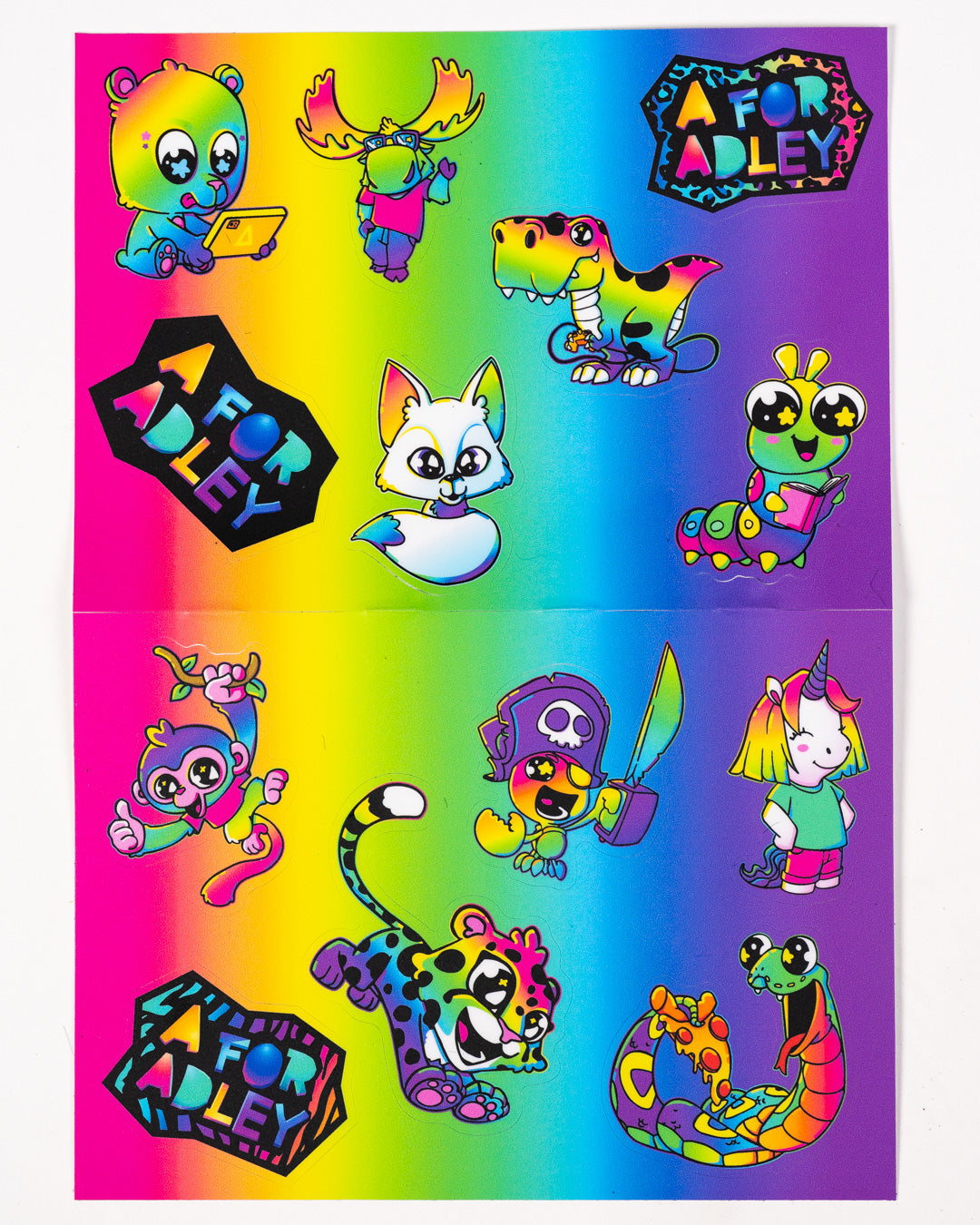 Adley's Neon Rainbow Art Pouch