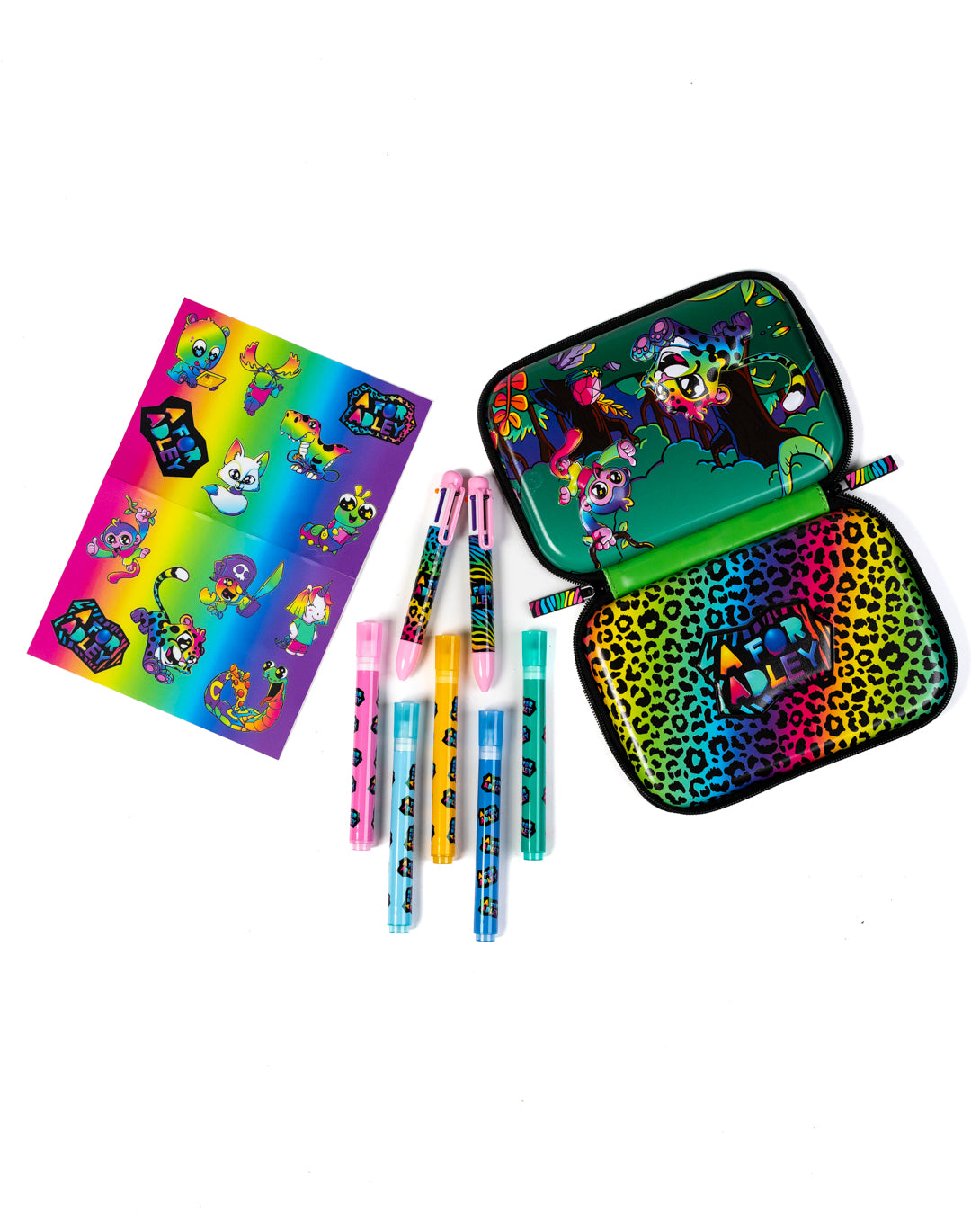 Adley's Neon Rainbow Art Pouch