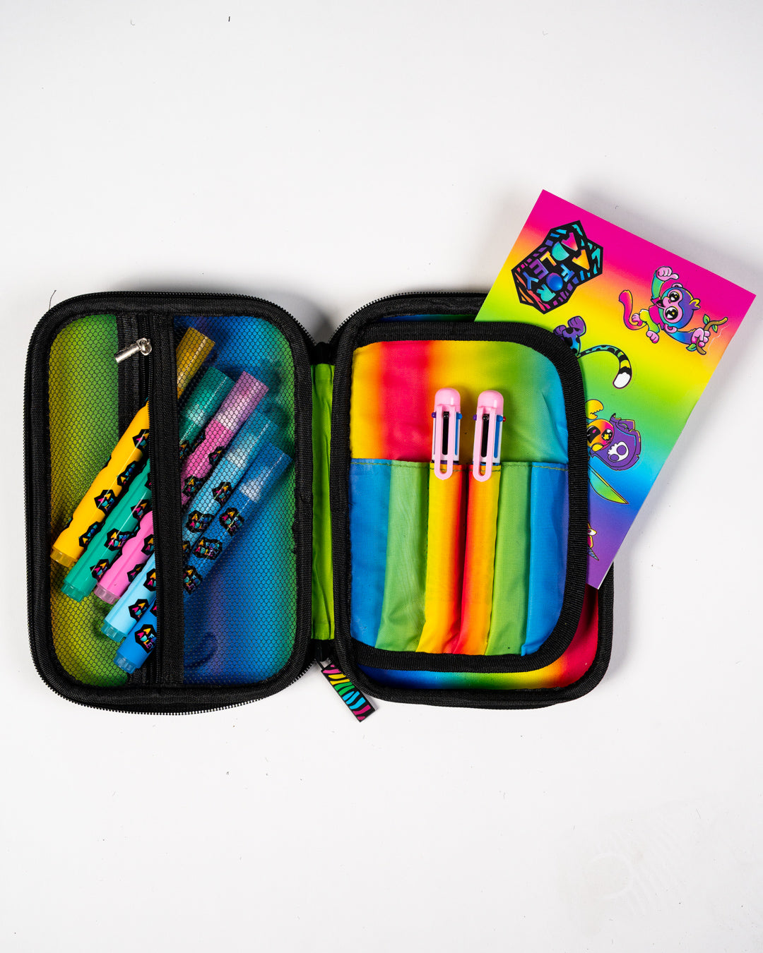 Adley's Neon Rainbow Art Pouch